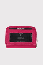 Zoozie Bags Cartera Fucsia Mujer Piel Auténtica Lujosa y Práctica con Múltiples Ranuras para Tarjetas y Bolsillo con Cremallera